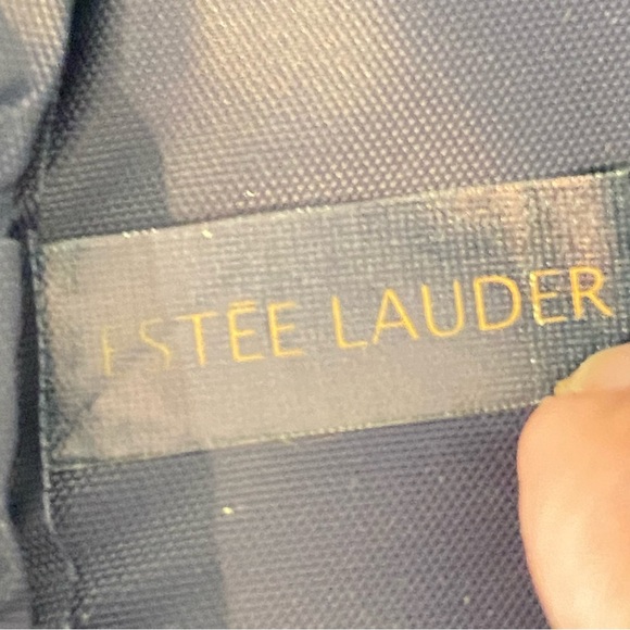 Estée Lauder 3-piece Travel Makeup, Storage, Toiletries Bag Set, Navy and White - Picture 10 of 16